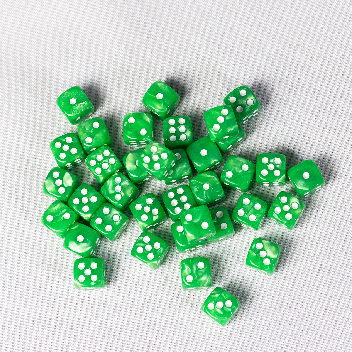 GEM Dice - 36 d6 de 12mm - Perolado - Verde Claro - Imagem 2