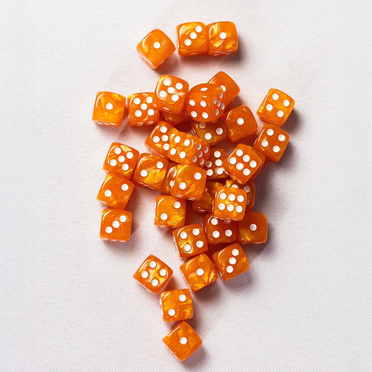 GEM Dice - 36 d6 de 12mm - Perolado - Laranja - Imagem 2