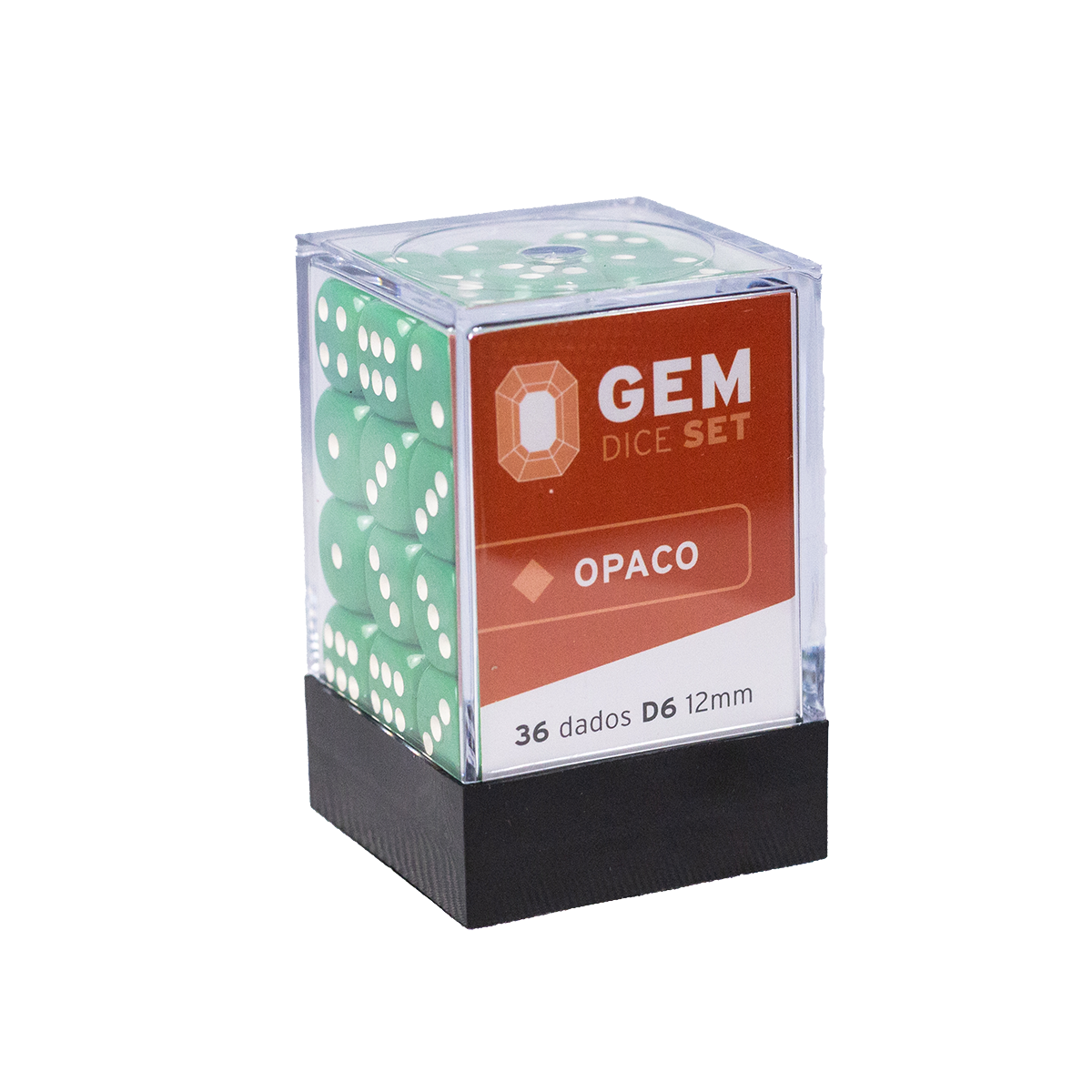 GEM Dice - 36 d6 de 12mm - Opaco - Verde