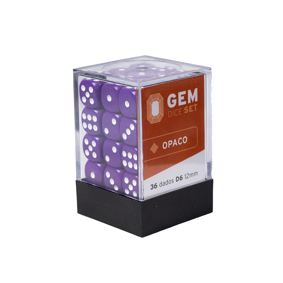 GEM Dice - 36 d6 de 12mm - Opaco - Roxo