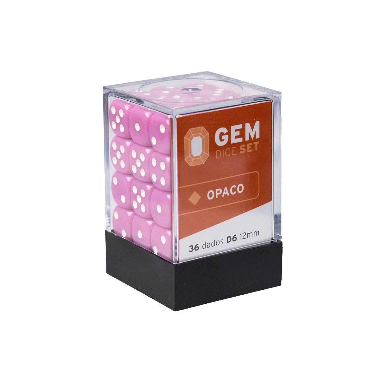 GEM Dice - 36 d6 de 12mm - Opaco - Rosa