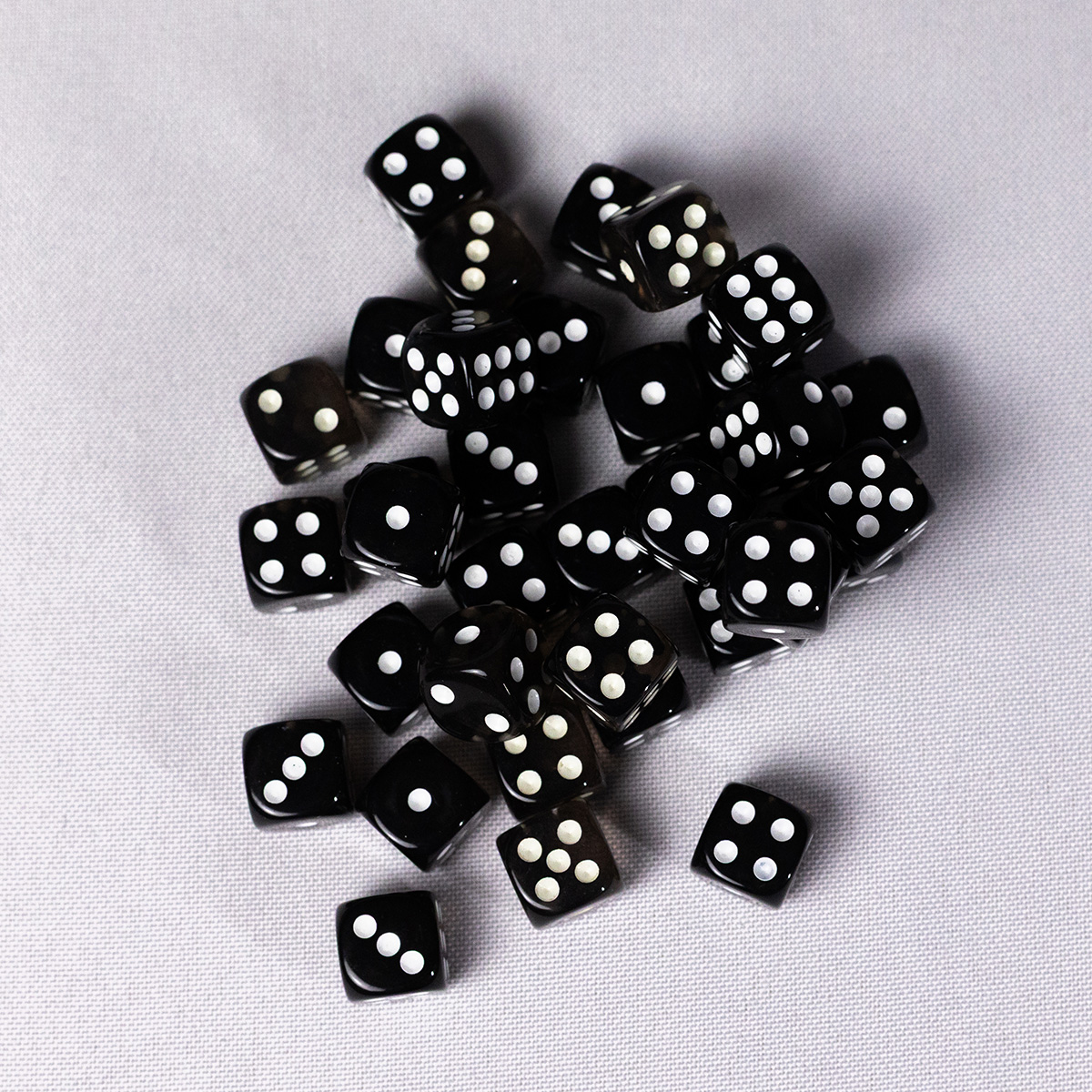 GEM Dice - 36 d6 de 12mm - Opaco - Preto - Imagem 2