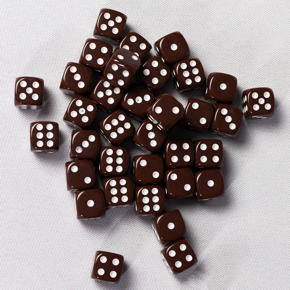 GEM Dice - 36 d6 de 12mm - Opaco - Marrom - Imagem 2