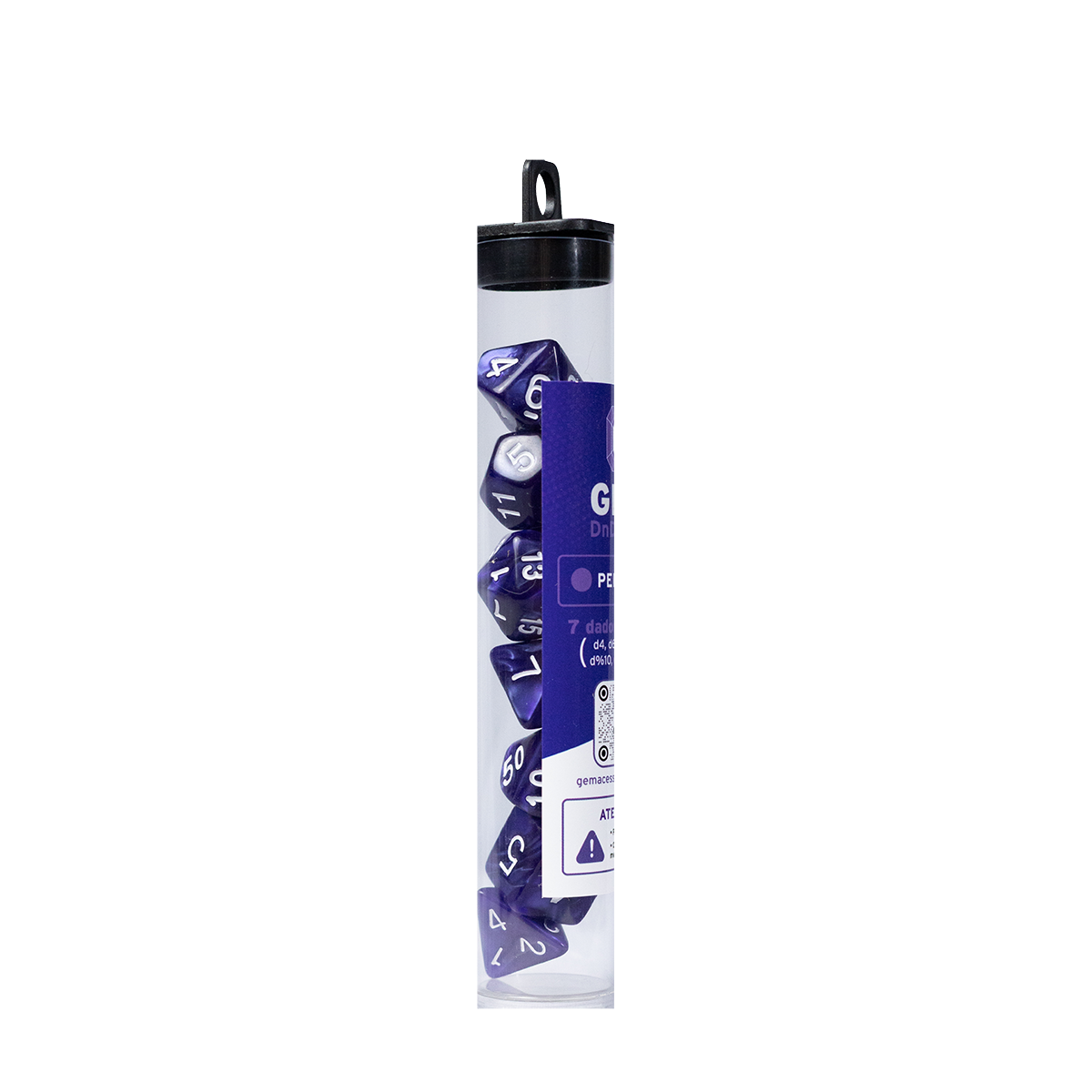 GEM DnD Dice Set - Perolado - Roxo