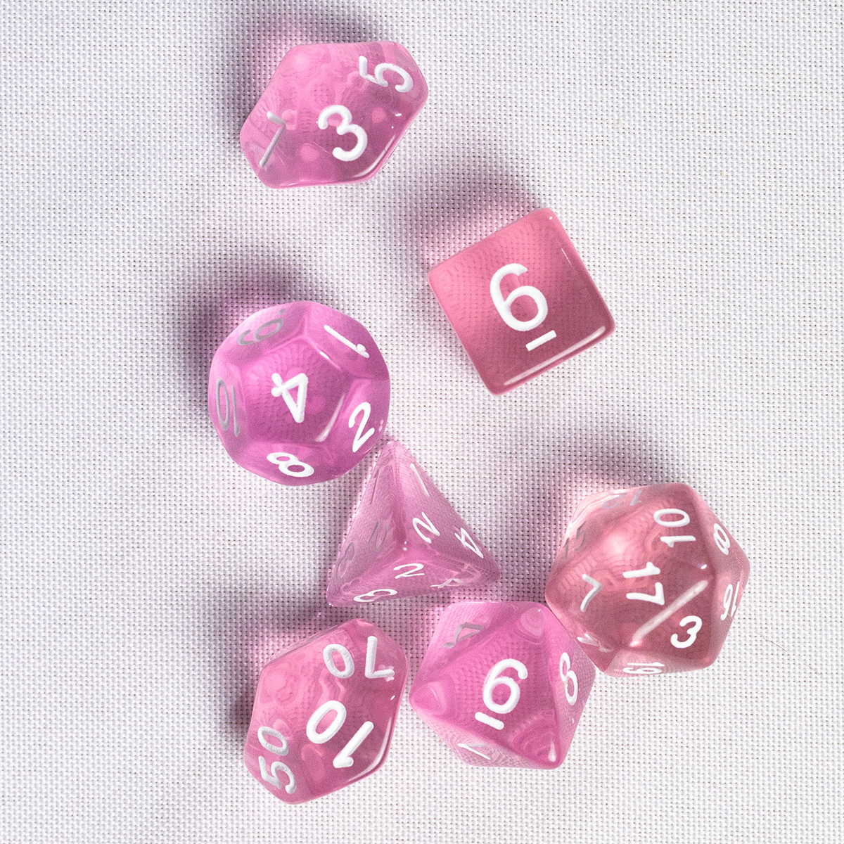 GEM DnD Dice Set - Translúcido - Rosa