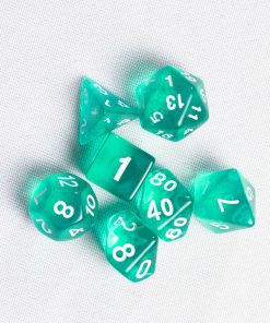 GEM DnD Dice Set - Translúcido - Verde Água