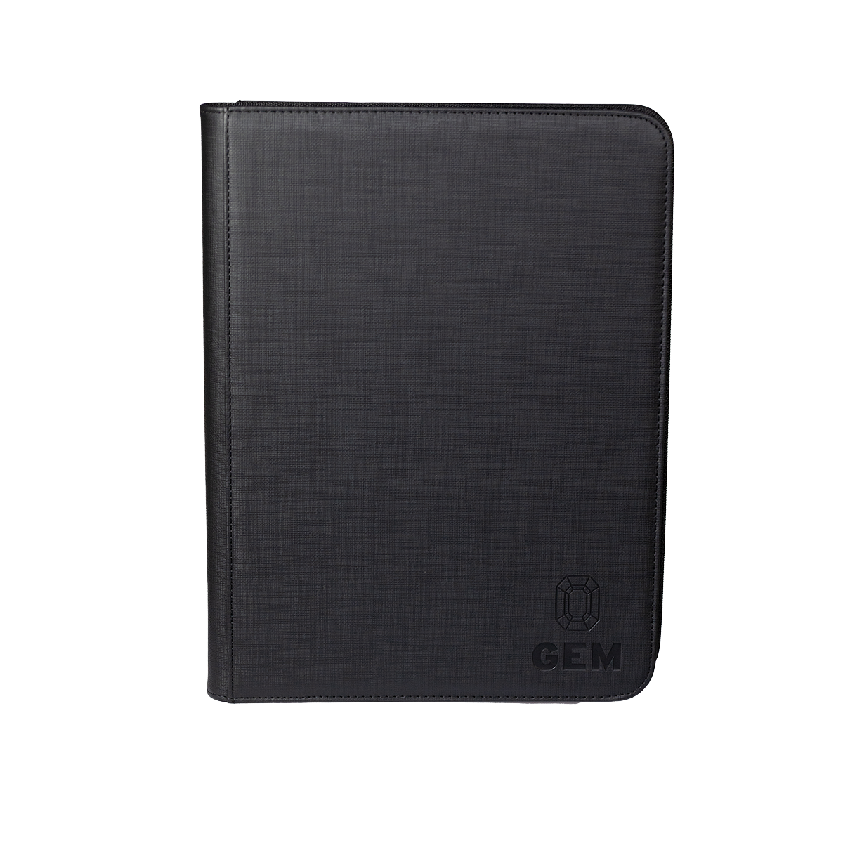 GEM Fichário Couro 3x3 com Argolas - Preto