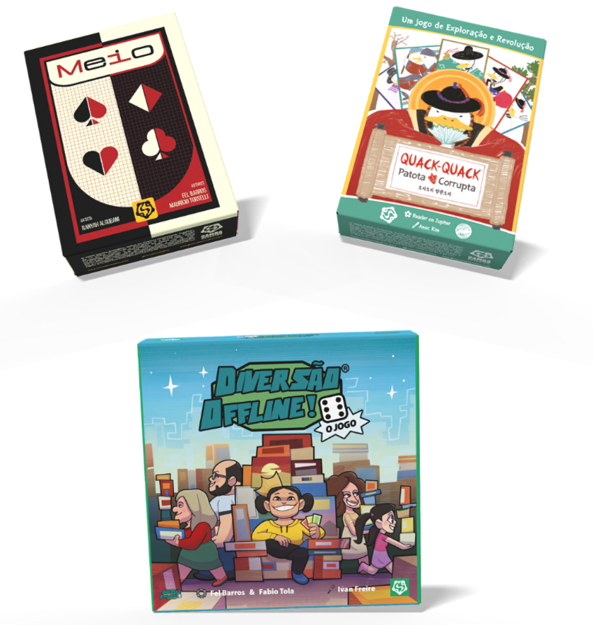 Kit 3 Jogos Diversão Offline+Meio+Quack Quack